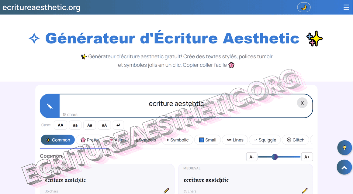 Écriture Aesthetic